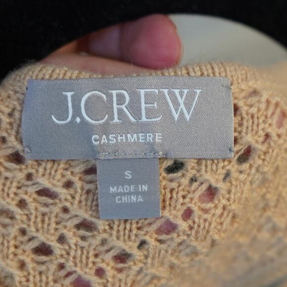 J.Crew Cashmere Pointelle Tank Top Sunkissed Khaki Womens Size Small - Picture 4 of 6